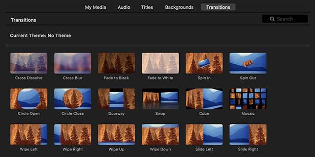 Как да промените преходите в iMovie