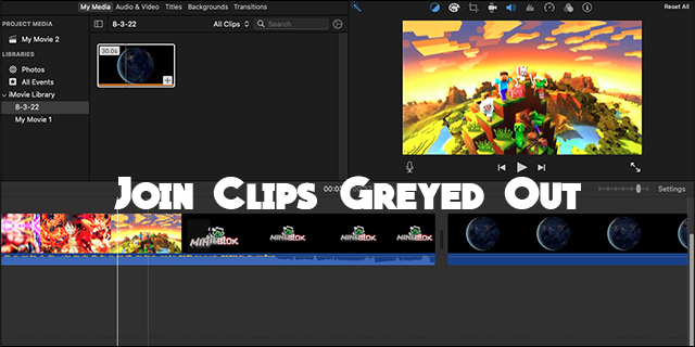 Как да коригирате iMovie, ако Join Clips е в сиво