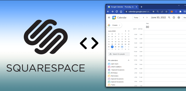 Как да вградите календар на Google в Squarespace