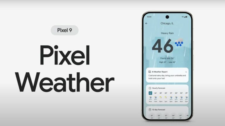 Приложение «Погода» от Pixel 9 может появиться на планшете Pixel